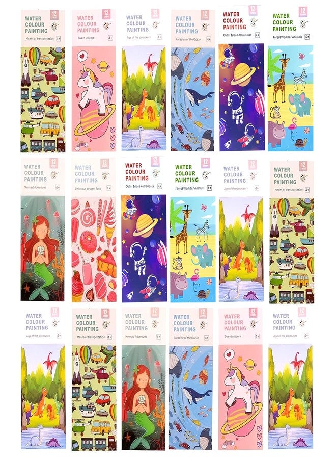 سنابترون مجموعة هدايا سنابترون للأطفال - 18 كتاب تلوين سحري / كتاب تلوين مائي مع فرشاة / كتب تلوين ورسم بألوان مائية في كل صفحة - أفضل هدايا عيد ميلاد بالجملة / مجموعة هدايا للأطفال - Image 1